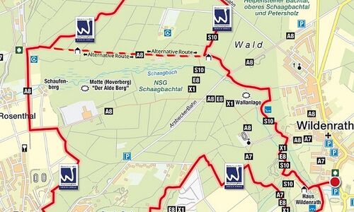 Wegehinweis Premium-Wanderweg "Birgeler Urwald"